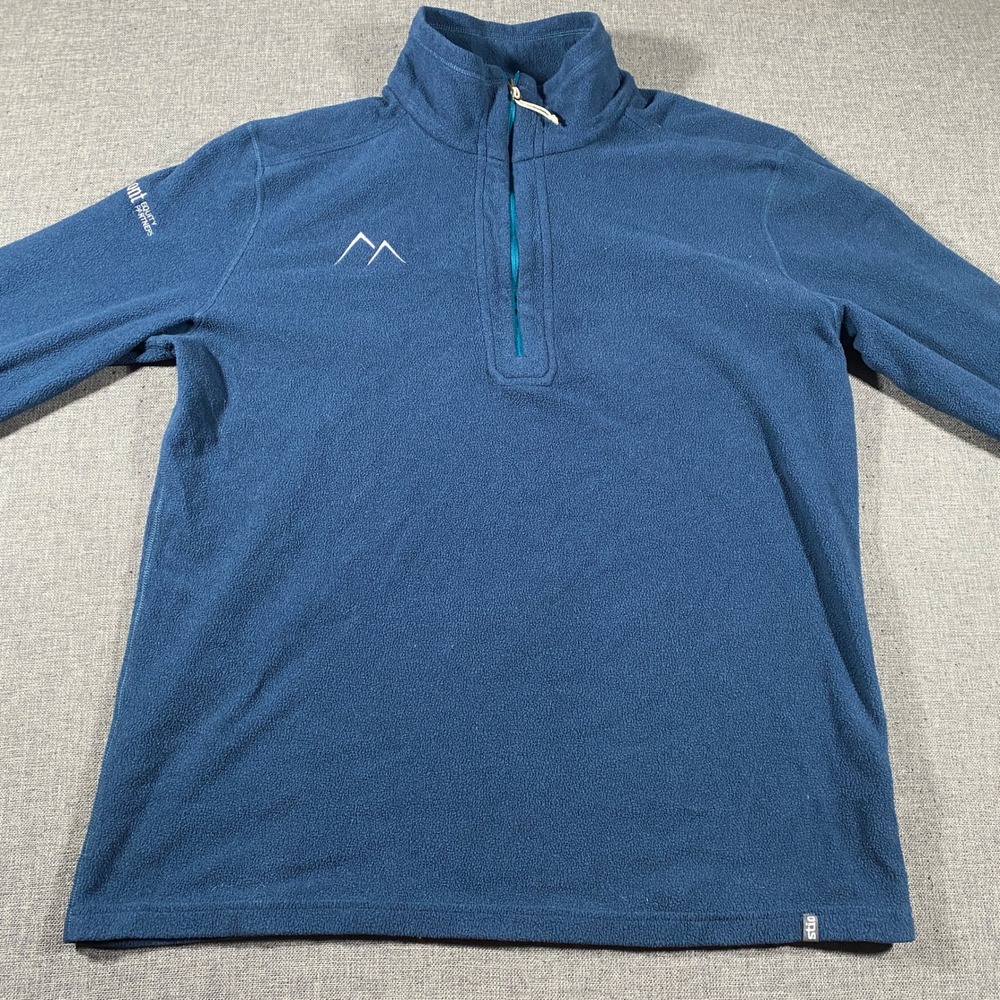 Stio Fleece Pullover Mens Large Blue 1/4 Zip Lightweight Fleece Stretch‎